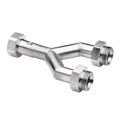 JULABO 三通轉(zhuǎn)接頭 8 890 144，三通 M38x1.5 內(nèi)螺紋（1）~ M38x1.5 外螺紋（2）