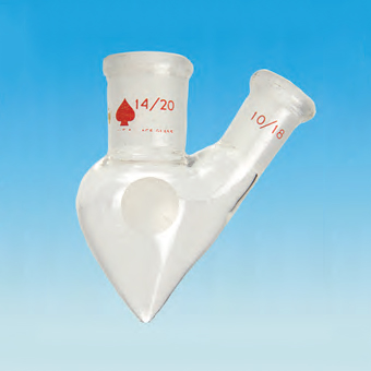 梨形瓶, 帶側(cè)開口, 厚壁玻璃