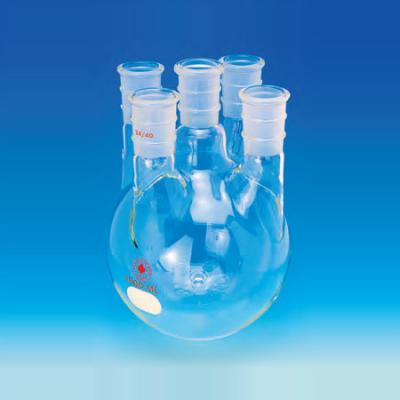 反應(yīng)瓶, 五頸, 厚壁玻璃