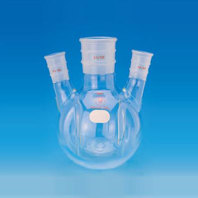 反應(yīng)瓶, 瓶內(nèi)有凸起, 厚壁玻璃