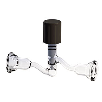 帶簡易操作旋塞閥的直形變口, 帶O 型圈的球形磨口