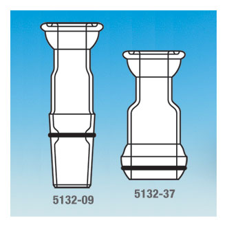 變口適配器, 帶O 型圈的球磨口到內(nèi)標準磨口或內(nèi)口